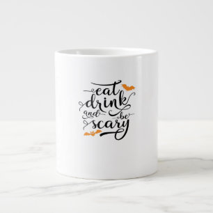 Halloween Essen Trinken Und Sei Gruselig Retro Kla Jumbo-Tasse