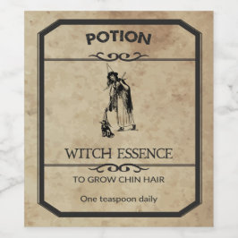 Halloween Essence Apothekary Wine Label Weinetikett