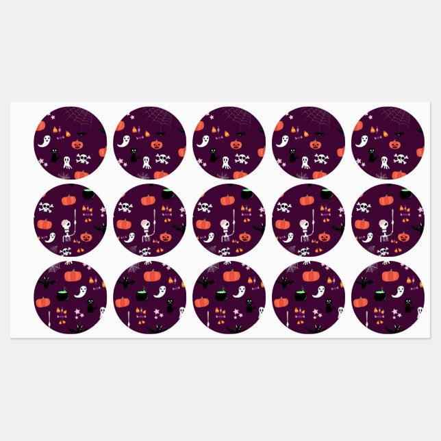 Halloween Etiketten (Blatt)