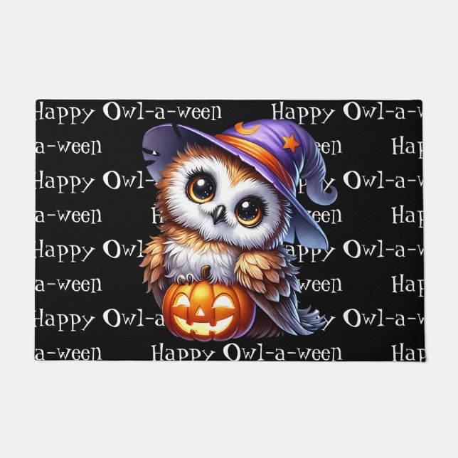 Halloween-Eule Fußmatte (Vorderseite)