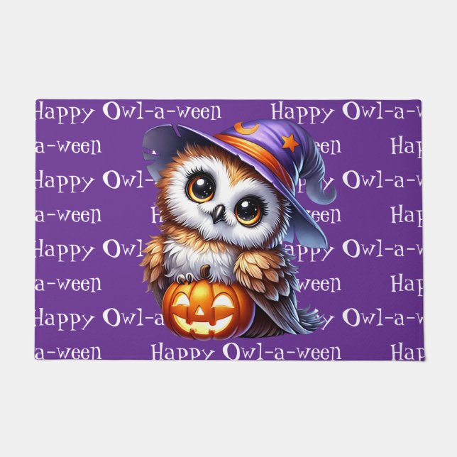 Halloween-Eule Fußmatte (Vorderseite)