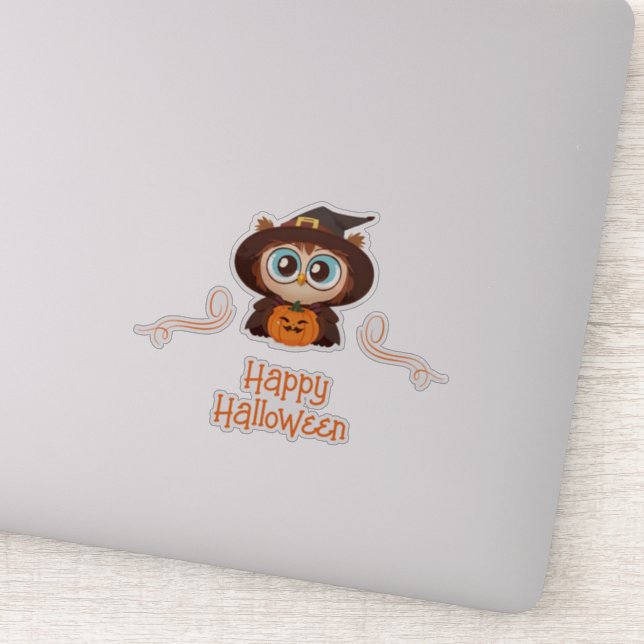 Halloween/Eule/Kürbis/Hexe Aufkleber (Detail)