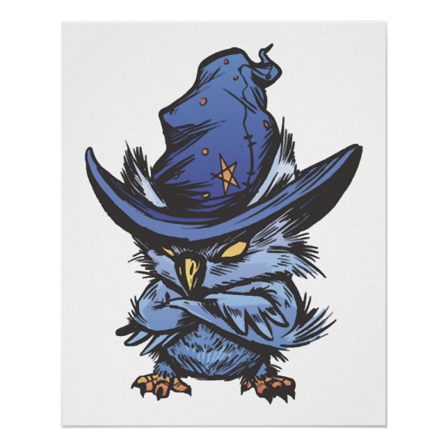 Halloween-Eule  Poster (Vorderseite)