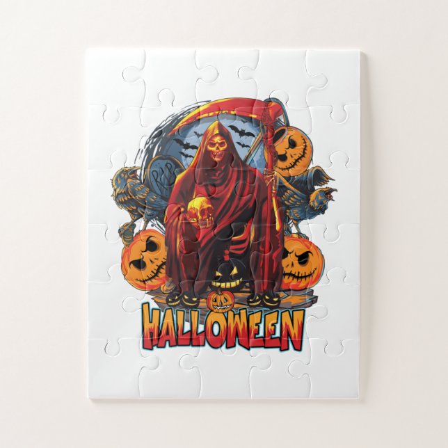 Halloween Evil Skelett, Pumpkin (Vertikal)