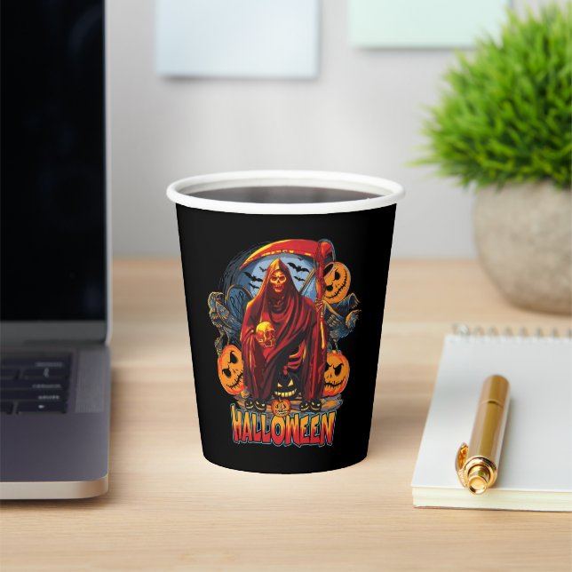 Halloween Evil Skelett, Pumpkin Pappbecher (InSitu)