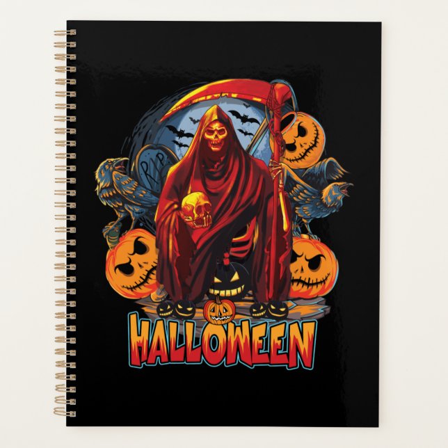 Halloween Evil Skelett, Pumpkin Planer (Vorderseite)