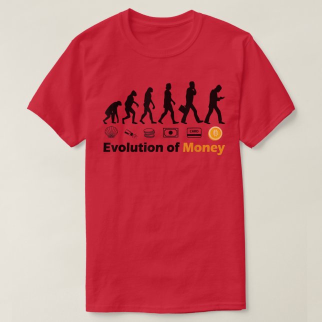 Halloween Evolution des Geldkreises Bitcoin 3536 T-Shirt (Design vorne)