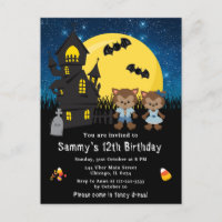 Halloween Extravagant Dress Birthday Werewolf Blue