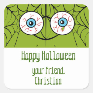 Halloween Eyeball goodie bag autocollants