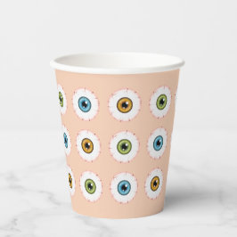 Halloween Eyeballs Bloodshot Eyes Farbige Augen Pappbecher