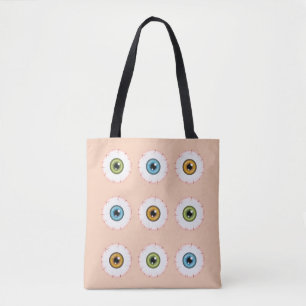 Halloween Eyeballs farbenfrohe Augen Bloodshot Eye Tasche