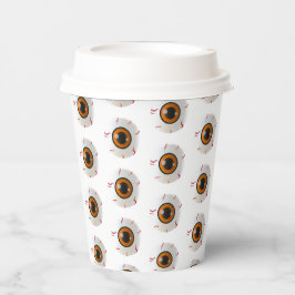 Halloween Eyeballs Paper Cups Größe: 8oz Pappbecher