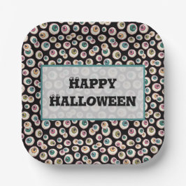 Halloween Eyeballs Pappteller