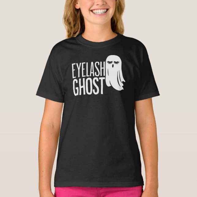 Halloween Eyelash Ghost T-Shirt (Vorderseite)