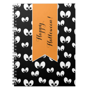 Halloween Eyes Pattern Custom Notebook Notizblock