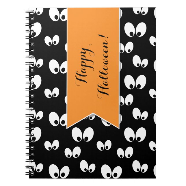 Halloween Eyes Pattern Custom Notebook Notizblock (Vorderseite)