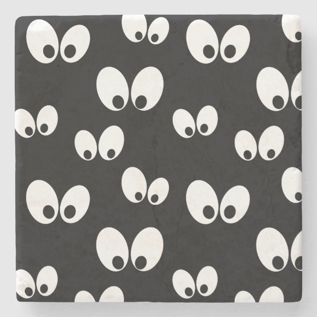 Halloween Eyes Pattern Stone Untersetzer (Vorderseite)