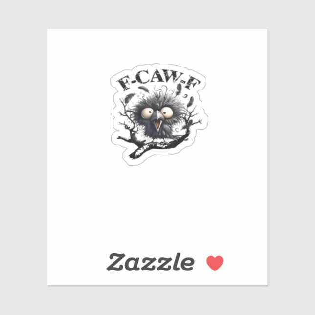 Halloween F-Caw-F Bird Cool Unique Aufkleber (Blatt)