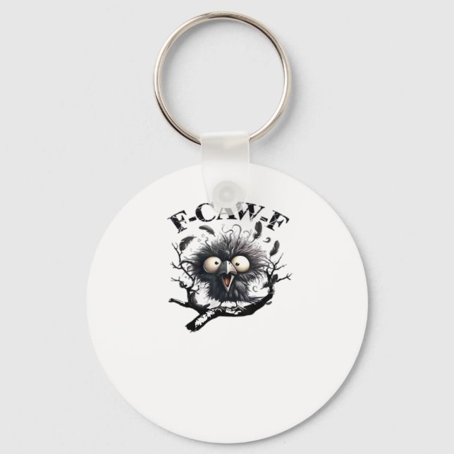 Halloween F-Caw-F Bird Cool Unique Schlüsselanhänger (Vorderseite)