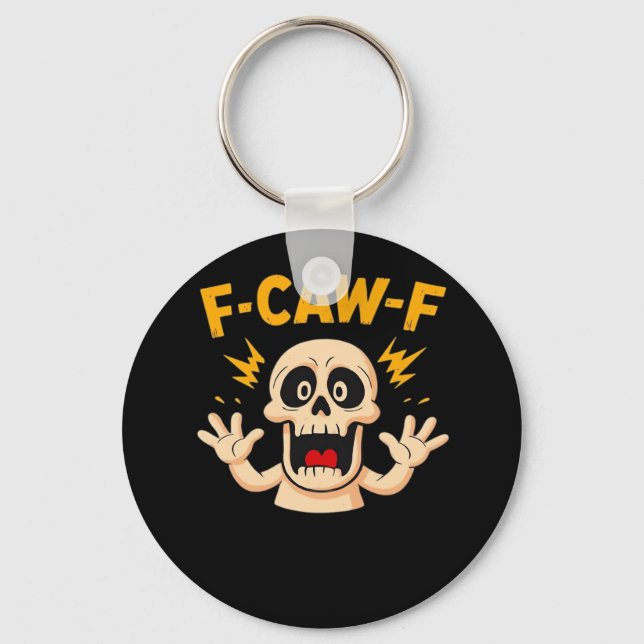 Halloween F-Caw-F Schädel Schlüsselanhänger (Vorderseite)