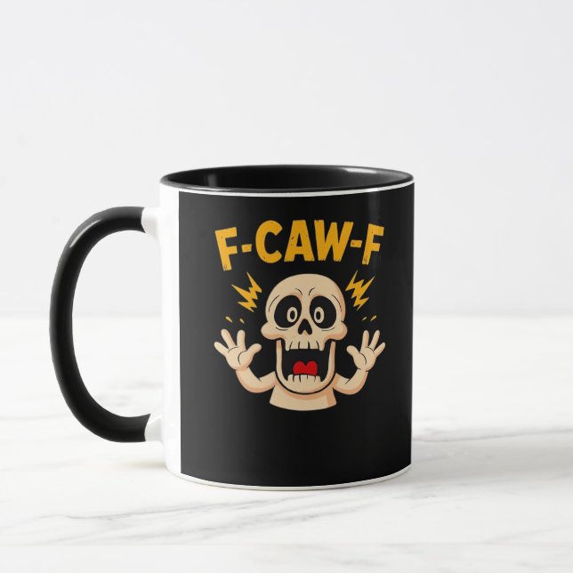 Halloween F-Caw-F Schädel Tasse (Links)