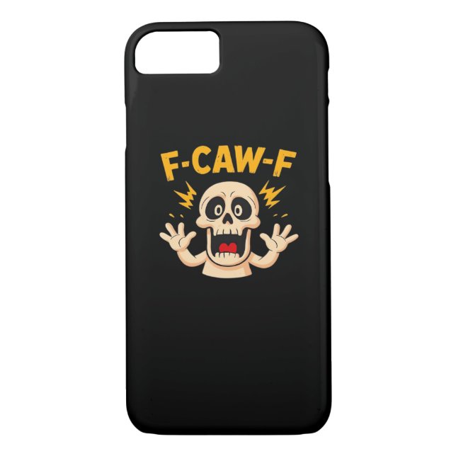 Halloween F-Caw-F Skull Case-Mate iPhone Hülle (Rückseite)