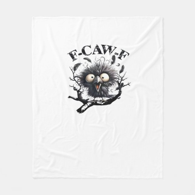 Halloween F-Caw-F Vogel Cool Einzigartig Fleecedecke (Vorderseite)