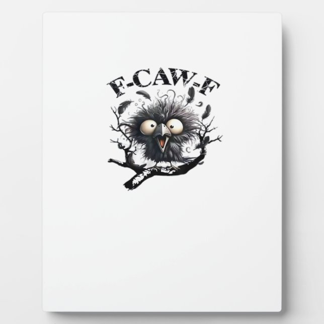 Halloween F-Caw-F Vogel Cool Einzigartig Fotoplatte (Vorderseite)