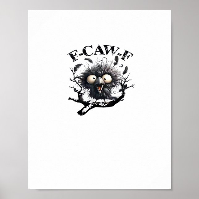 Halloween F-Caw-F Vogel Cool Einzigartig Poster (Vorne)