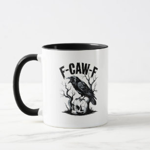 Halloween F-Caw-F Vogel Krähe Frauen Männer Retro Tasse