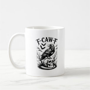 Halloween F-Caw-F Vogel Krähe Frauen Männer Trendy Kaffeetasse