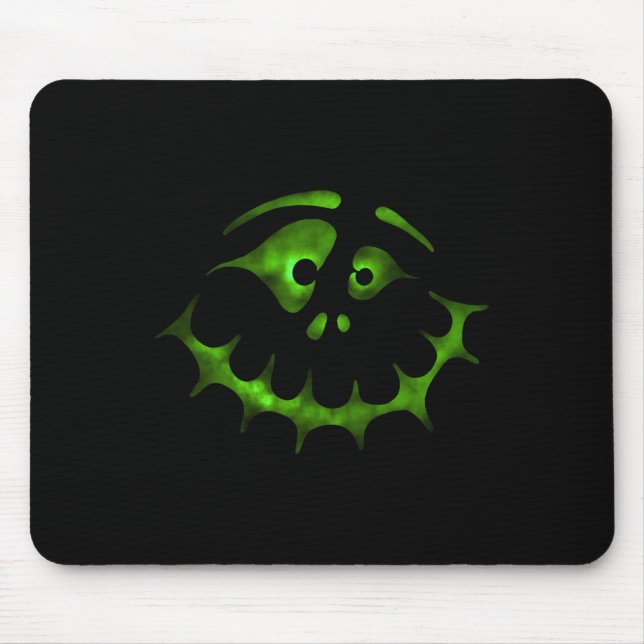 Halloween Face 5 - Green (d010-0466a) Mousepad (Vorne)