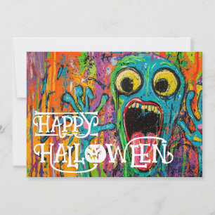 Halloween-Face of Feeling-Karte Einladung