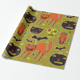 Halloween Faceoff Wrapping Paper Geschenkpapier