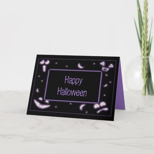 Halloween Faces Karte (Vorderseite)