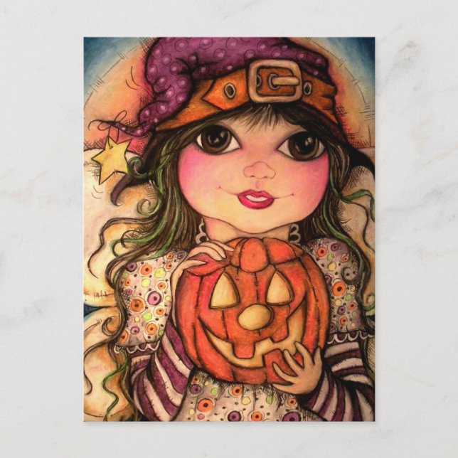 Halloween Fairy Fun Postkarte (Vorderseite)