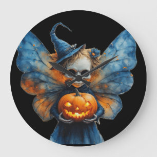 Halloween Fairy Große Wanduhr
