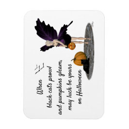 Halloween Fairy mit Pumpkin Flexible Magnet