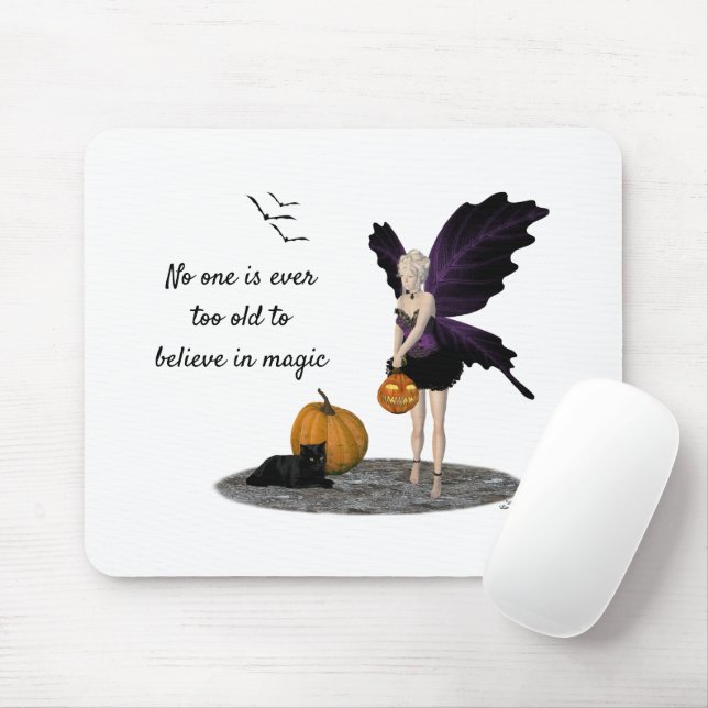 Halloween Fairy mit Pumpkin Maus Pad Mousepad (Mit Mouse)