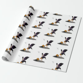 Halloween Fairy mit Pumpkin Wrapping Paper Geschenkpapier