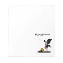 Halloween Fairy mit Pumpkins Notepad