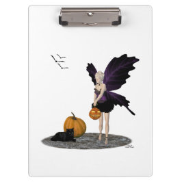 Halloween Fairy mit Pumpkins-Zwischenablage Klemmbrett