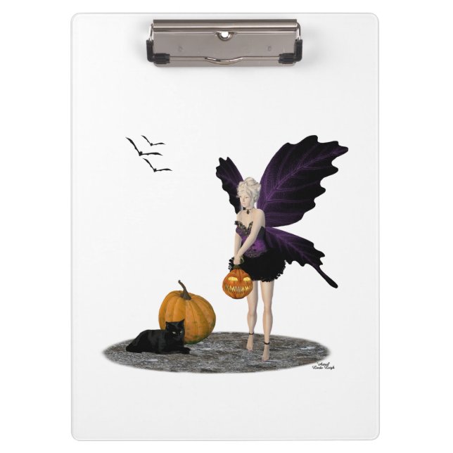 Halloween Fairy mit Pumpkins-Zwischenablage Klemmbrett (Vorderseite)