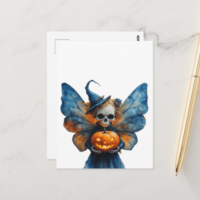 Halloween Fairy Postkarte (Vorderseite/Rückseite Beispiel)