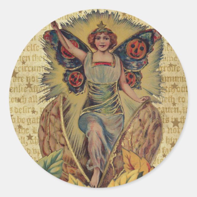 Halloween Fairy Runder Aufkleber (Vorderseite)