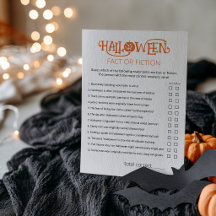 Halloween Fakt oder Fiktion Karten-Matching-Spiel