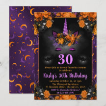 Halloween Fall Floral Unicorace Geburtstag