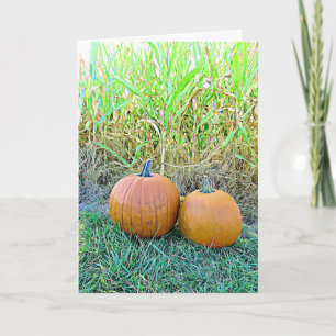 Halloween Fall Pumpkins Card Karte