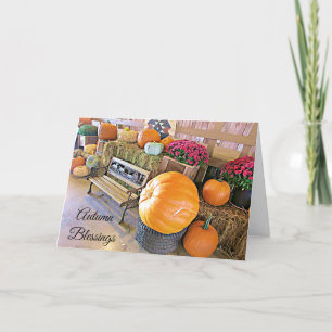 Halloween Fall Pumpkins Display Card Karte