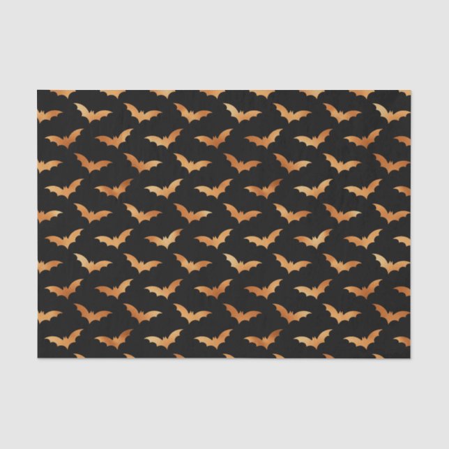 Halloween Fall Spooky Flying Bat Seidenpapier (Vorderseite)